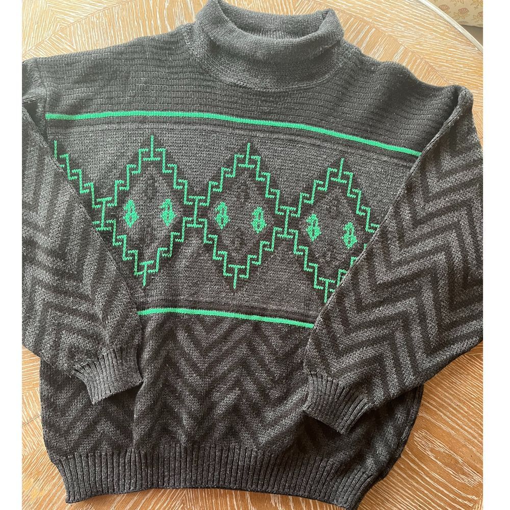 Vintage Peter Werth‎ Mock Neck 90s Sweater England Made size Medium